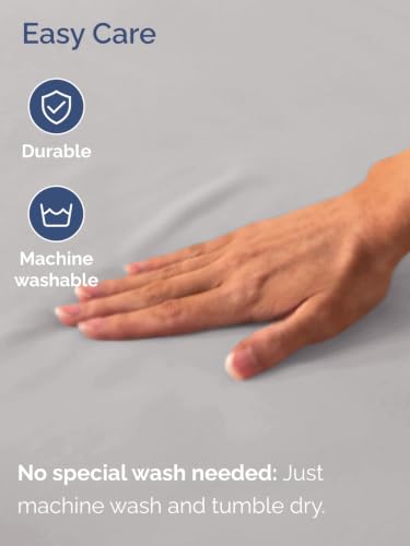 CGK Extra Deep Queen Single Fitted Sheet Only - Light Grey - view 5