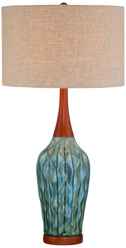 Rocco 30" Large Table Lamp Blue Ceramic Teal - view 2