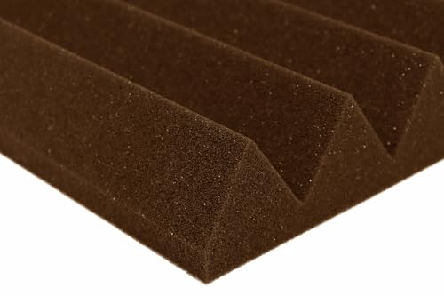 Foam Factory Inc 24 Pack Color Acoustic Foam Panel Studio Soundproofing Wedge Wall Tiles 12” X 12” X 2” (Brown) - view 5