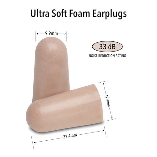 Ultra Soft Foam Earplugs, 30 Pair - 33dB Highest NRR, Comfortable Ear Plugs for Sleeping, Snoring, Travel, Concerts, Studying, Loud Noise, Work | Made in USA - view 2