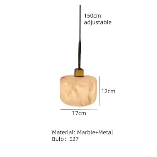 Modern Marble Pendant Light Bulb Wire Adjustable Simple - view 2