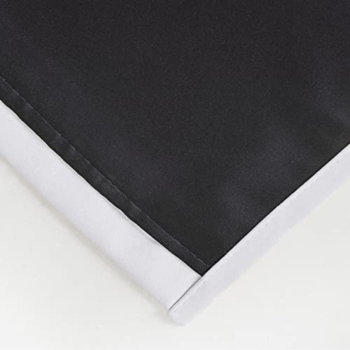 100% Blackout Curtains 52 x 84 Inches Long Thermal Insulated White Curtains with Black Liner Set of 2 Panels for Nursery Room - view 7