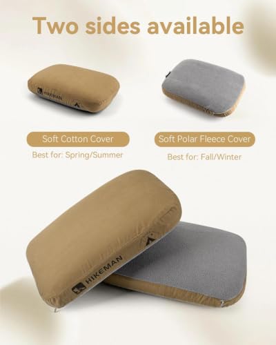 Camping Memory Foam Pillow - Ultralight Travel Pillow,Backpacking Pillow with Removable Cover,Ergonomic Pillows,Neck Lumbar Support for Outdoor Camp,Sport,Hiking,Backpacking Sleep (Brown) - view 5