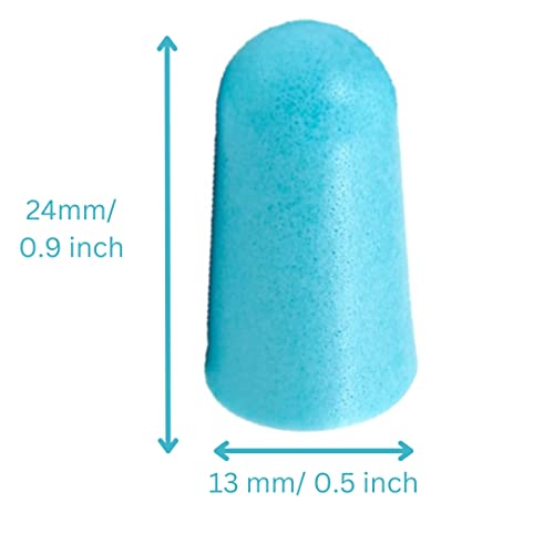 Quality Foam Earplugs - 200 Pairs Bulk Pack - Ideal Ear Plugs for Sleeping, Noise Cancelling, Snoring, Travel, Shooting, Study, Work, Construction, and Safety Hearing Protection - 32 dB NRR - Blue - view 6