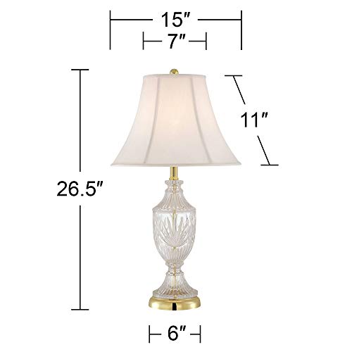 Jeannie 26 1/2" Tall Table Lamp Gold Brass Traditional Cut Clear Glass Urn - view 4
