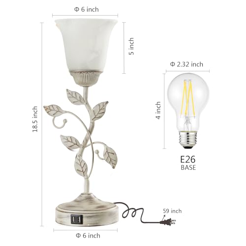 Rustic Touch Table Lamp for Bedroom with 2 USB C+A Ports - view 6