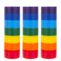 3 pcs Unscented Multi Color Solid Pillar Chakra Candles, Hand Poured Premium Wax Candle 3 Inch x 9 Inch, 100% Cotton Wick, Positive Energy, Healing, Meditation, Relaxation, Reiki, Yoga