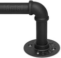 Industrial Blackout Curtain Rod, 34-48 Inch, 1 Inch Diameter, Heavy Duty, Adjustable, Wrap Around, Black