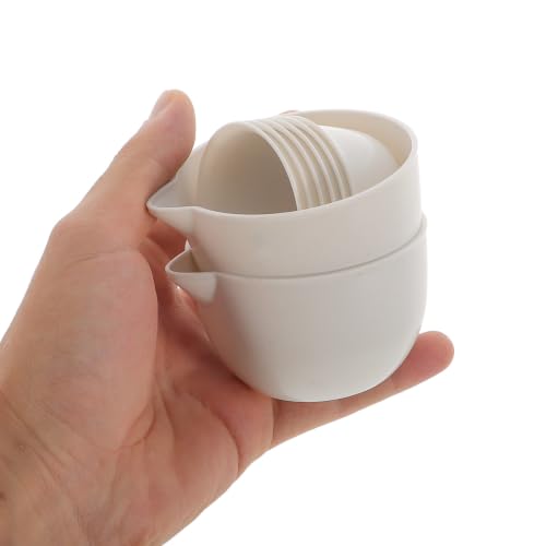 Portable Tea Set with Bowl Cups Tray and Pot for Hiking and Camping - view 4