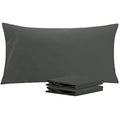 Microfiber King Pillowcases, 2 Pack, 20 x 36, Dark Grey