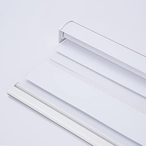 Custom Zebra Blinds 85% Blackout Cordless Custom Size Shades White - view 5