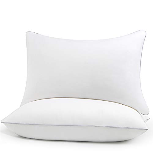 Bed Pillows for Sleeping 2 Pack,Standard Size Cooling Pillows Set of 2,Top-end Microfiber Cover for Side Stomach Back Sleepers
