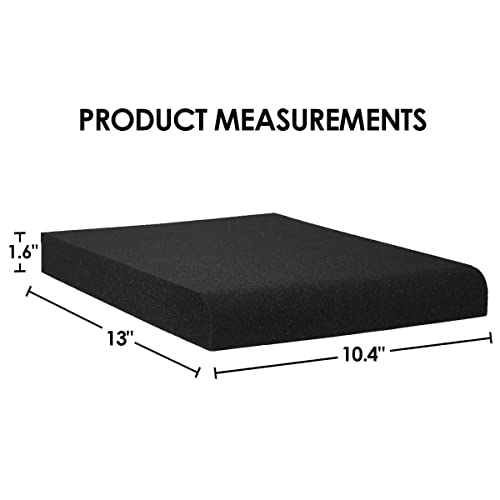 Studio Monitor Isolation Pads - Suitable for 6.5"- 8" inch Speakers - Large Isolation Pads Fit Most Desktops - High-Density Acoustic Isolation Foam - Angled Speaker Foam Stand - 2 Speaker Pads - view 4