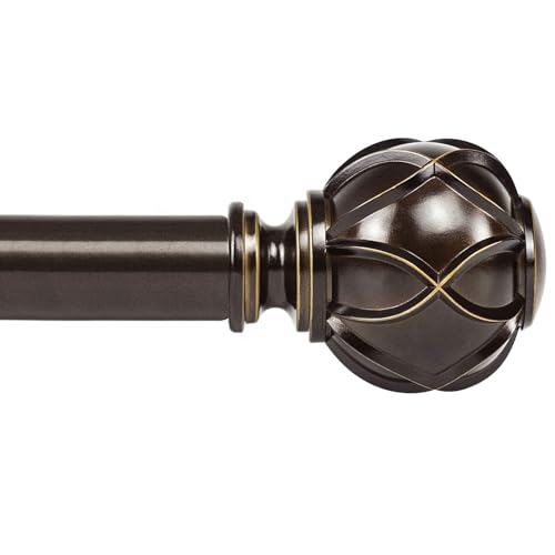 Curtain Rods for Windows 72 to 144 Inch, Long Heavy Duty, Bronze