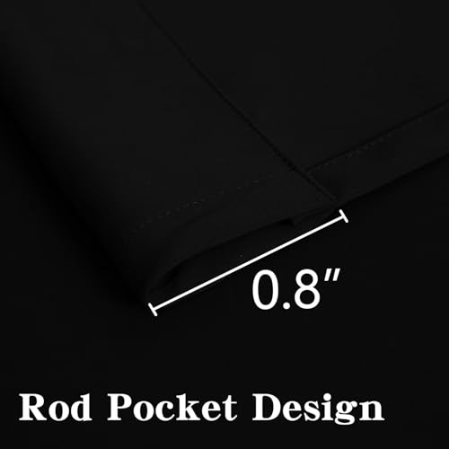 Blackout Curtains for Bedroom Grommet Black Custom - view 3