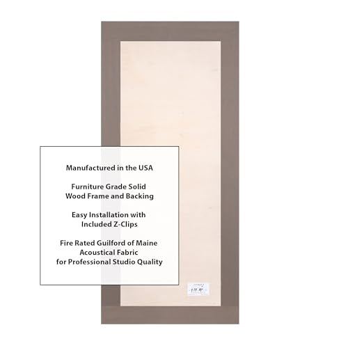 Sound Absorbing Acoustic Panel with Sona Fabric, NRC 1.0, Fire Rated, 24" x 48" x 2" (Latte) - view 5