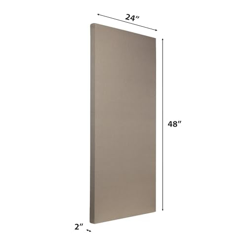 Sound Absorbing Acoustic Panel with Sona Fabric, NRC 1.0, Fire Rated, 24" x 48" x 2" (Latte) - view 3