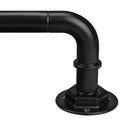 Curtain Rods for Windows 16 to 88 Inches Adjustable Blackout Wrap Around 1 Inch Diameter Curtain Rod, Black