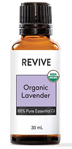 USDA Certified Organic Lavender 30ml Essential Oil by Revive Essential Oils - 100% Pure Therapeutic Grade, for Diffuser, Humidifier, Massage, Aromatherapy, Skin & Hair Care