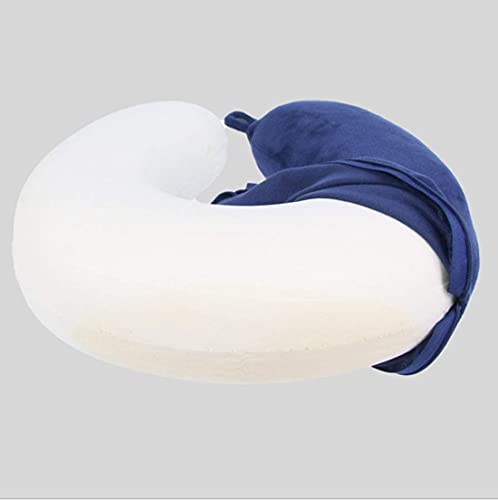 Travel Pillow - Memory Foam Neck Pillow Support Pillow,Luxury Compact & Lightweight Quick Pack for Camping,Sleeping Rest Cushion (Navy Blue) - view 5