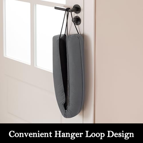 Door Draft Stopper, Removable Washable Cover, 38", Gray - view 6