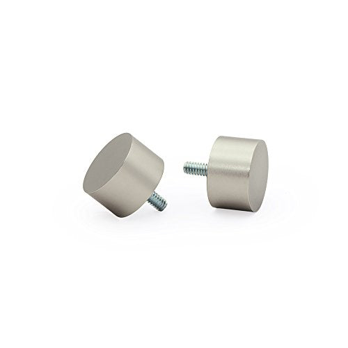 Drapery Window Curtain Rod - End Cap Style Design 1 Inch Pole. 48 to 86 Inch Color Satin Nickel - view 2