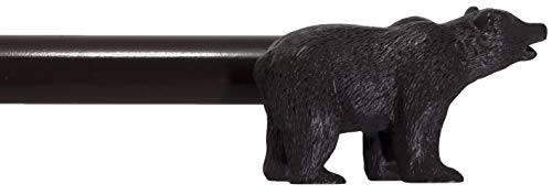 3/4” Farmhouse Bear Adjustable Window Treatment Single Curtain Rod, 28"-48", Oil Rubbed Bronze (ORB)