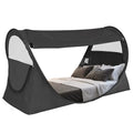Privacy Pop Up Bed Tent for Twin Bed, Easy Setup Blackout and Breathable Mesh Bed Canopy Lightweight Portable Sleep Pod with Carry Bag Dream Tent for Indoor Outdoor Use- Twin/Black