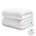 Electric Mattress Pad Queen Size Quilted Wave 10 Heat Settings & Dual Control with 12 Hour Auto Off,Deep Pocket Fits up to 18",Coral Fleece Bed Warmer,ETL Certified Machine Washable,60"x80"