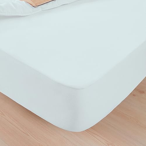 Premium 100% Waterproof Mattress Protector Twin Size, Absorbent, Cotton, Bed, Breathable Fitted Mattress Cover with Stretchable Pockets, Cover Smooth Soft Noiseless Washable - view 6