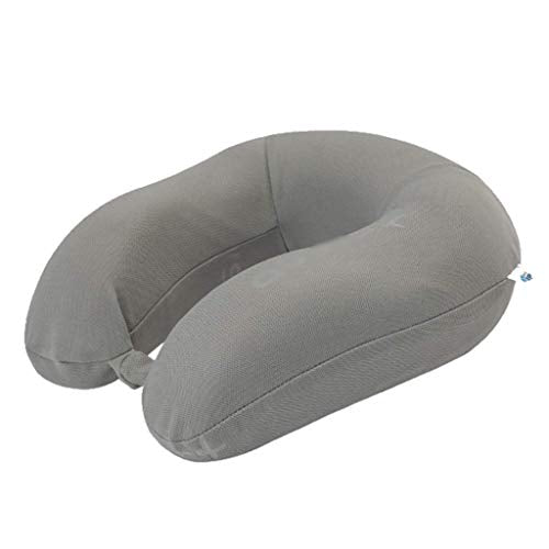 Travel Pillow, Airplane Neck Memory Foam Cushion,Flight Kit Compact and Breathable for Sleeping Napping,Car,Office(Gray)