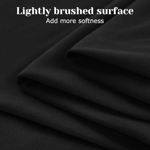 6 Pieces Non-Slip Super Soft Bed Sheet Set(King, Black), Wrinkle-Free and T-Shirt-Like Spandex Blend Sheets with 18-inch Deep Pocket, 4-Way Soft Stretch Bed Sheets - view 6