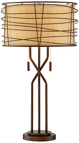 Marlowe 28 3/4" Tall Table Lamp Bronze Brown Modern Rustic Pull - view 2