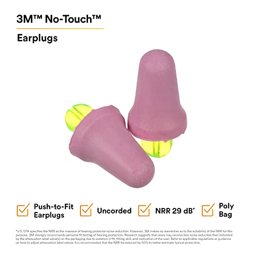 Ear Plugs, No-Touch Foam P2000, Uncorded, NRR 29dB, Bell Shaped - view 2