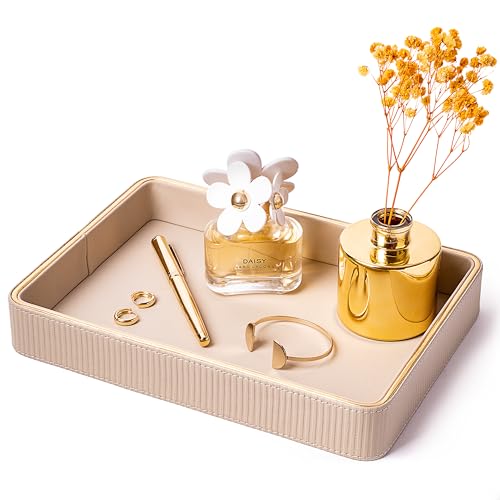 Perfume Tray Valet Tray Night Stand Bedside Organizer| Perfume Organizer Catchall| Perfume Trays for Dresser Vanity Tray for Dresser Countertop| Perfume Holder| Nightstand Organizer Women