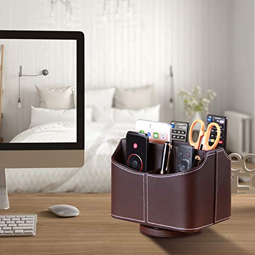360° Spinning Remote Control Holder,TV Remote Caddy for Nightstand Table - view 5