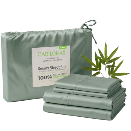 Resort Sheet Set - Cooling Viscose from Bamboo - Ocean Mist - King