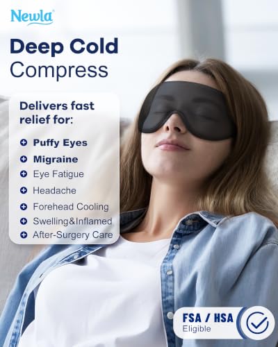Cooling Gel Eye Mask for Puffy Eyes, Larger Full-Eye Contour Cold Compress - view 3