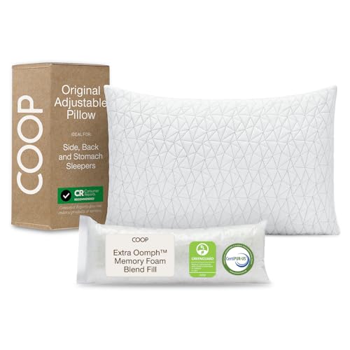 Original Adjustable Pillow, Queen Size Bed Pillow for Sleeping, Cross Cut Memory Foam Pillow - Medium Firm Back, Stomach and Side Sleeper Pillow, CertiPUR-US/GREENGUARD Gold