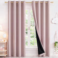 Blush Pink 100% Blackout Curtains for Nursery 52" x 84" 2 Panels