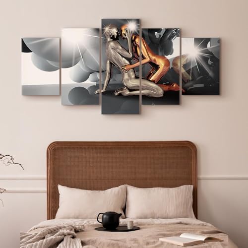 Acoustic Panels Canvas Wall Art Print Abstract Couple 90x45 Inch - view 5