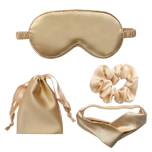 4Pcs Artificial Hairband Hair Tie Mask Silk with Sleeping Set