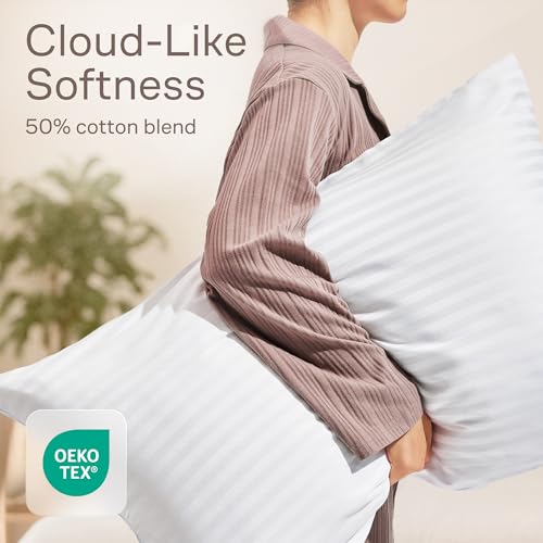 Set of 4 Pillow Protectors with Zipper Standard Size - 100% Resistant to Stains, Dust & Dirt - Washable Covers for Increased Pillow Lifespan - view 4