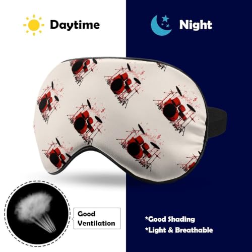 Drum Kit Musical Note Adjustable Eyemask Soft Shade Sleep Mask - view 5