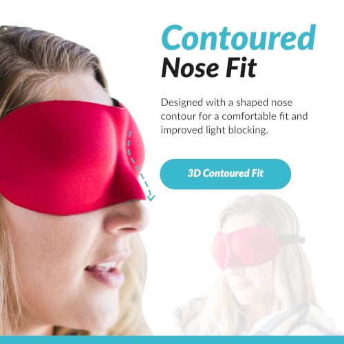 Sweet Dreams Contoured Sleep Mask Kit, Royal Blue Eye Mask for Sleeping with Travel Pouch, Earplugs, Lash Space, Quick Release Strap, Light Blocking Travel Accessories Gift Set - view 6