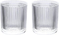 Glass Toothbrush Holder Cup | Crystal Clear Tumbler Makeup Brush Holder for Bedside Table, Bathroom, Vanity, 2Pack Crystal Glass with Gold Rims (2pcs clear)