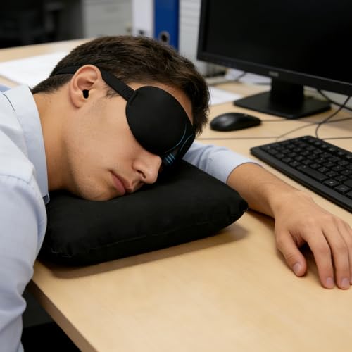 Portable Travel Sleep Comfort Set for Plane Sleep Kit at Plane Inflatable Travel Pillows Eye Mask Ear Plugs for Airplane Essentials for Seat Airplane Gadgets for Sleep Comfort (C) - view 6