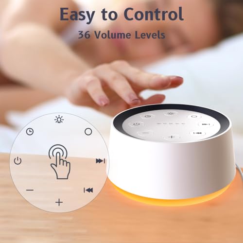 Brown Noise Sound Machine with 30 Soothing Sounds 12 Colors Night Light White Noise Machine for Adults Baby Kids Sleep Machines Memory Function 36 Volume Levels 5 Timers for Home Office Travel - view 6