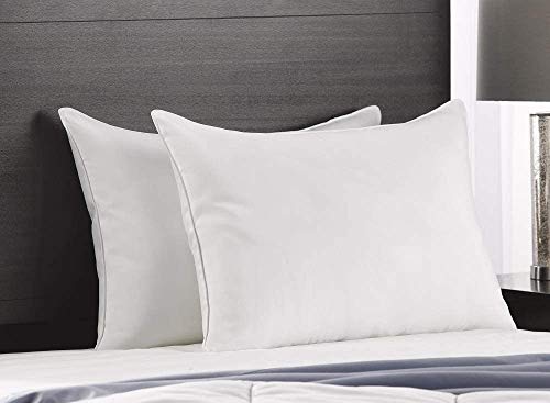 Home Standard Size Bed Pillows- 2 Pack White Hotel Pillows- Gel Fiber Filled FIRM Gel Pillows with Hypoallergenic Classic Cover- Best Pillow For Side Sleepers & Back Sleepers - view 4