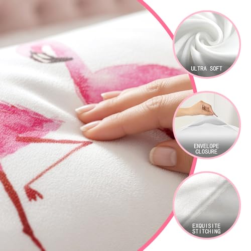 Flamingo Pillowcases 2 Pack Standard Size 20"x 26" - view 3